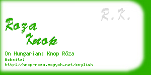 roza knop business card
