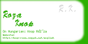 roza knop business card
